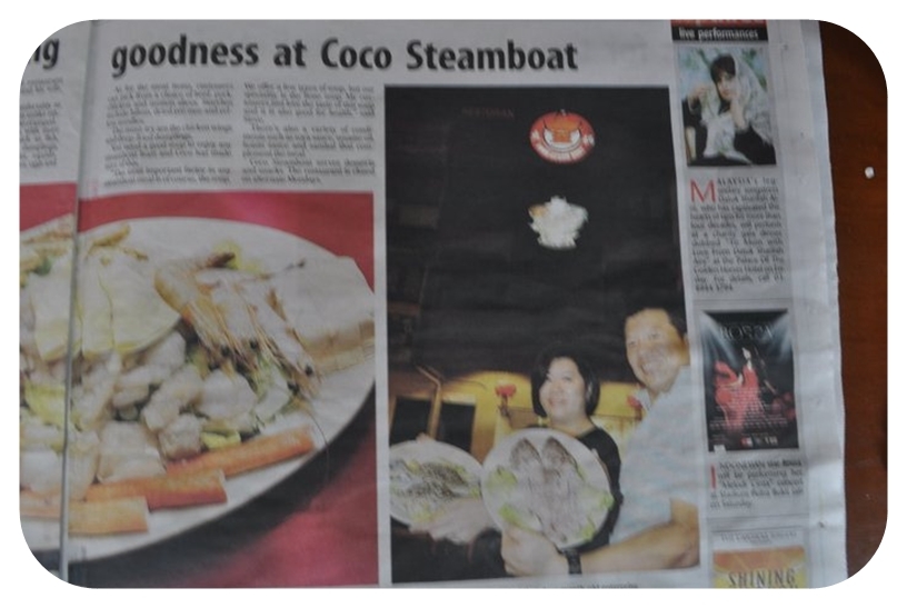 Coco Steamboat on New Straits Times newspaper, a very big thank you from the Coco Steamboat Crew for the continuous support! Love you guys!