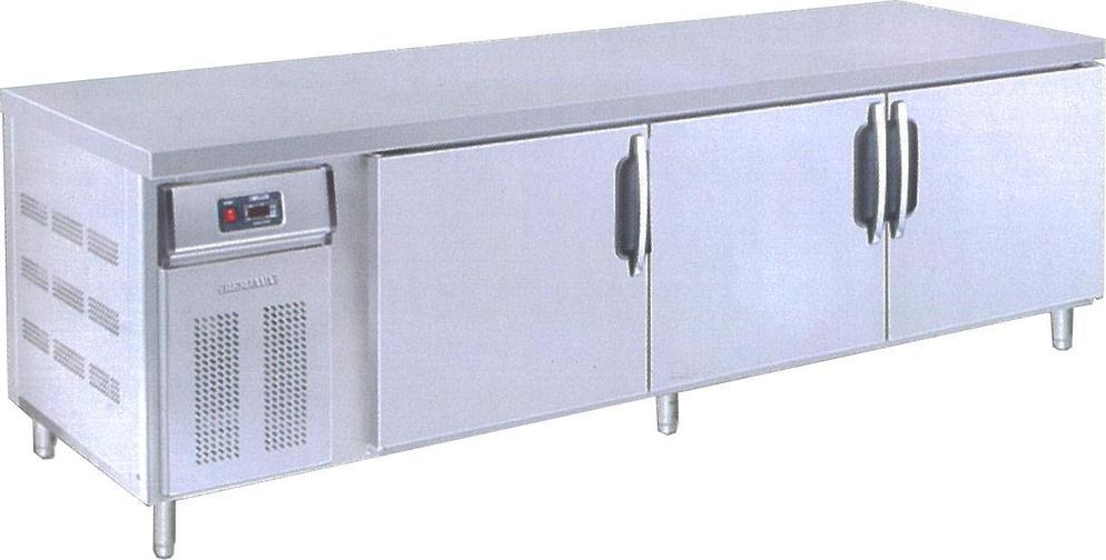 Stainless Steel 3 Doors Counter Chiller or Freezer