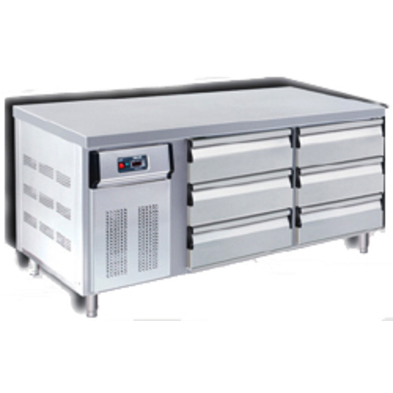 Stainless Steel 3 Deck Drawer Counter Chiller