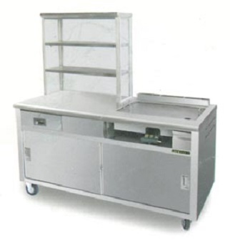 Stainless Steel Burger Stall with Hot Plate