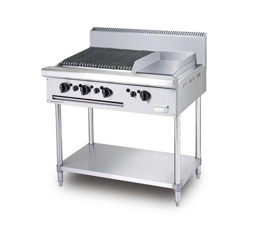 Stainless Steel Combination Char Broiler Griddle