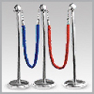 Stainless Steel Q Up Stand with Velvet Rope