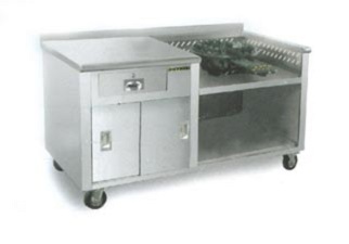 Stainless Steel Roti Canai Dipped Counter with C50 Burner only