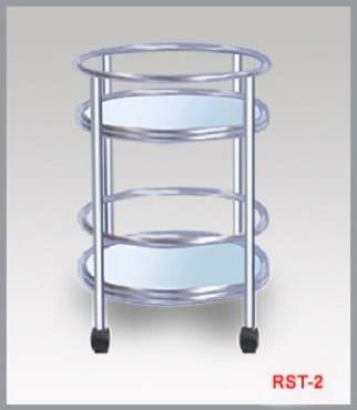 Stainless Steel Round Service Trolley