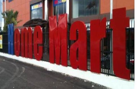 Hmart 3D lettering aluminium