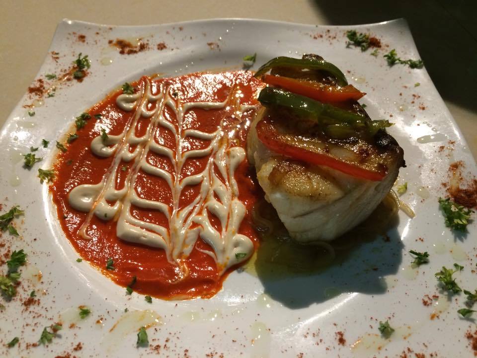 Black Cod with Smoked Red Pepper & Aioli sauce