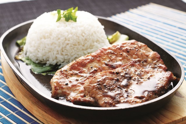 Sizzling Black Pepper Pork Chop Rice