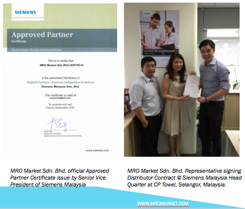 Certiccates of Siemens Authorized Partner