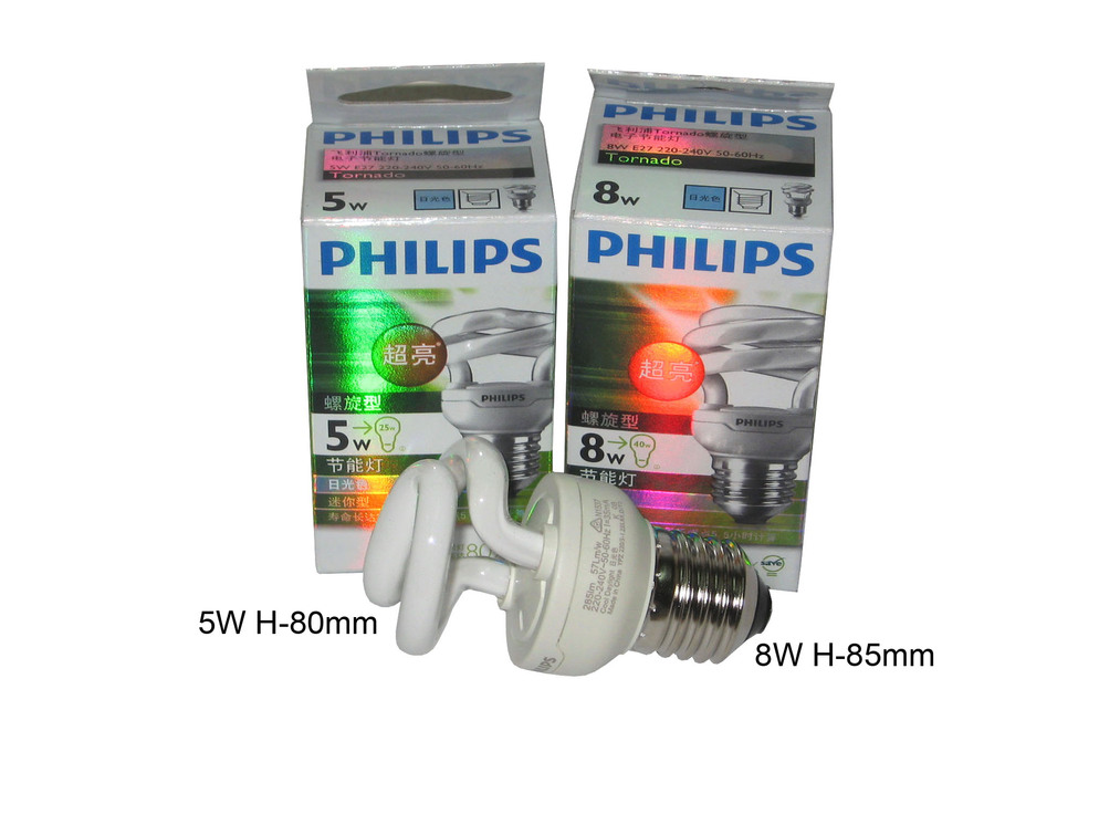 E27 5W   8W Tornado Philips