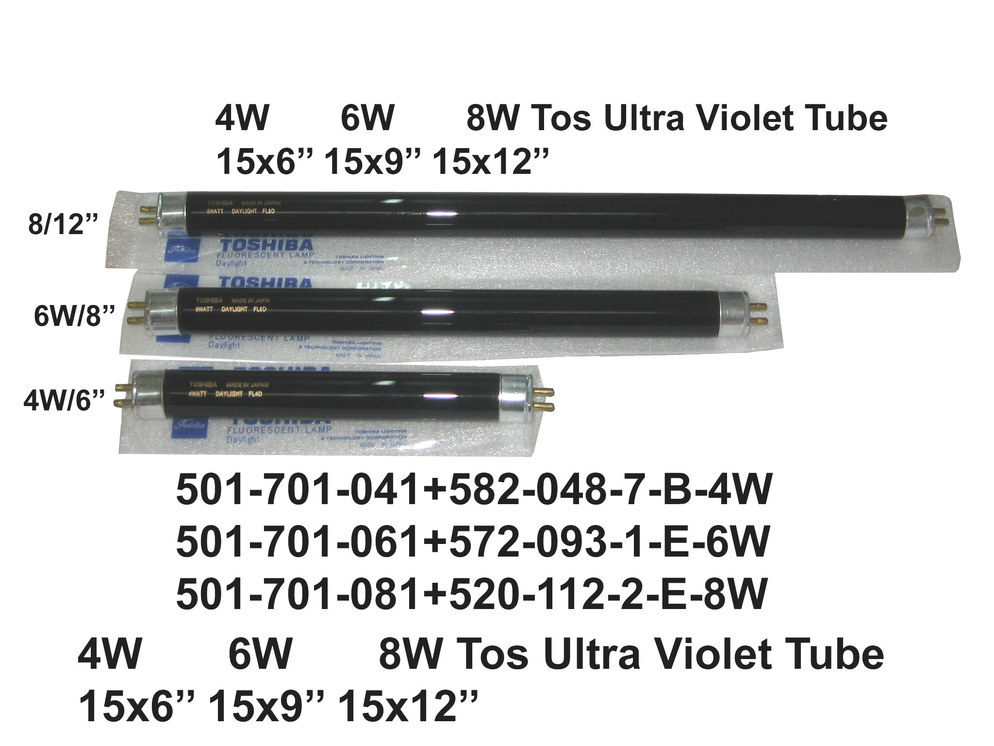 501 701 041 4W 6W 8W D15mm Tos Ultra Violet Tube