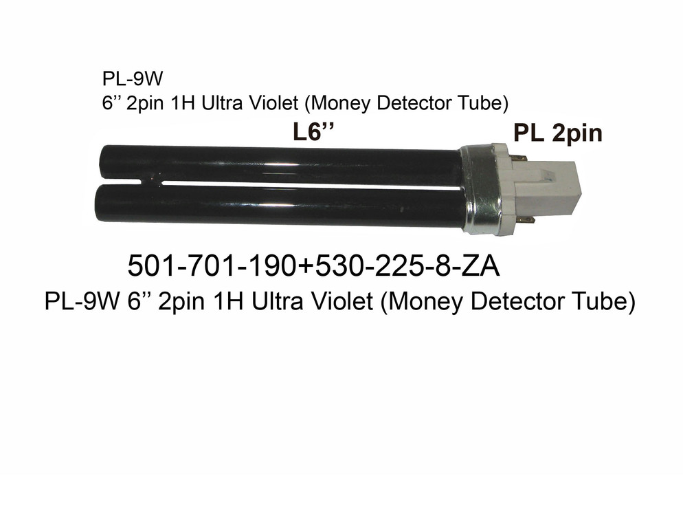 501 701 190 PL 9W 6'' 2pin 1H Ultra Violet Tube
