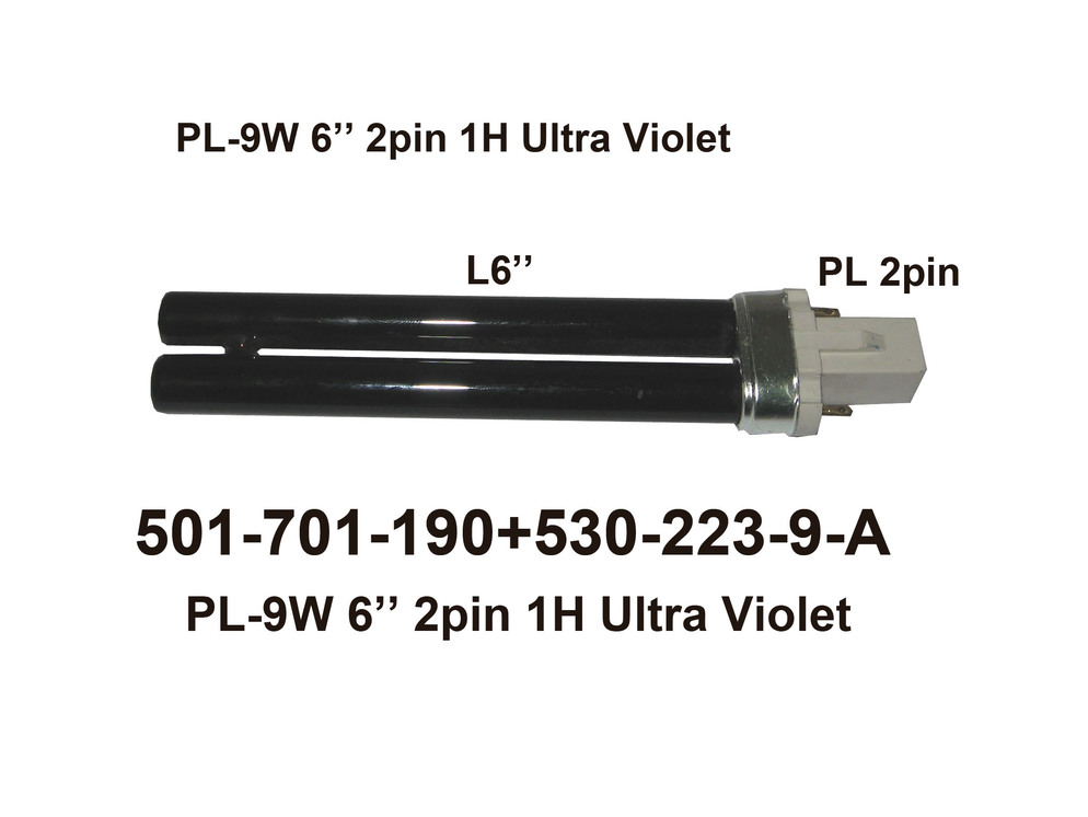 501 701 190 PL 9W 6'' 2pin 1H Ultra Violet