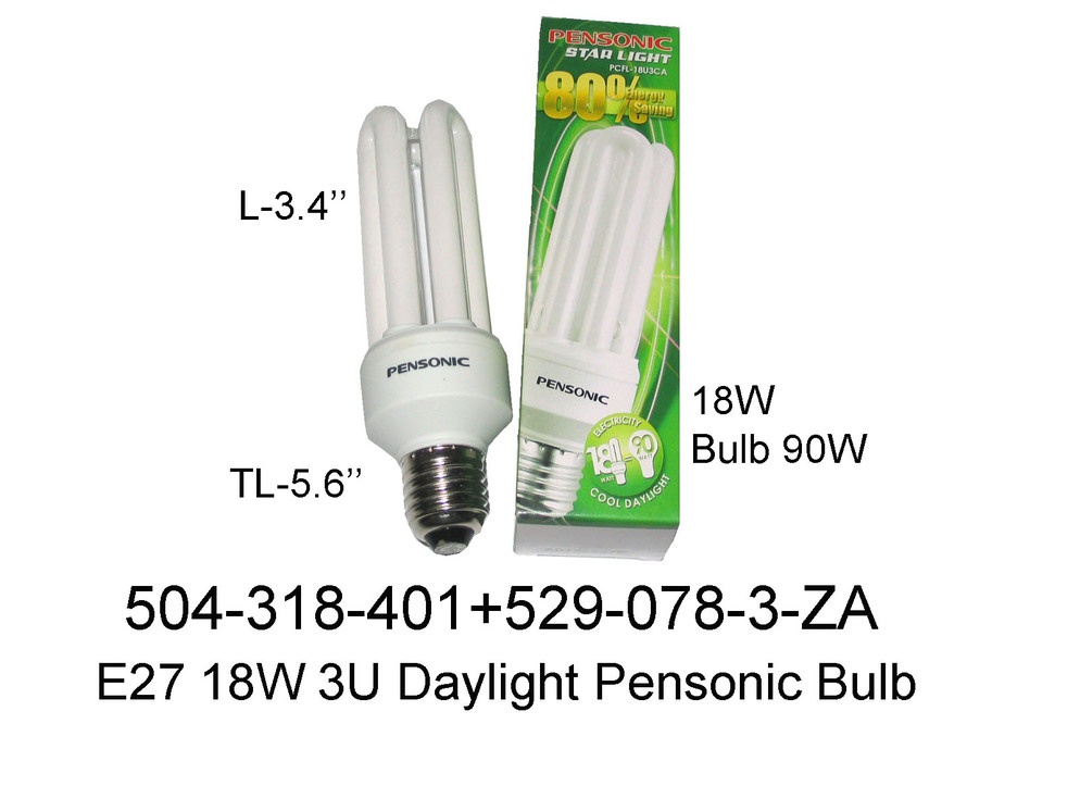 504 318 401 E27 18W 3U Daylight Pensonic