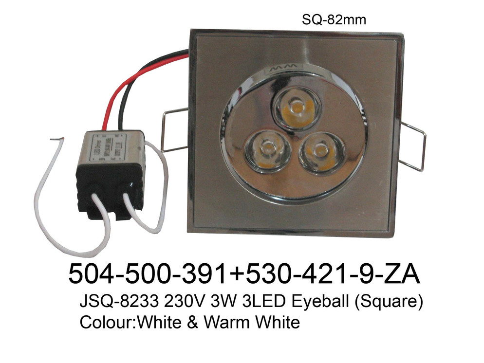 504 500 391 JSQ 8233 230V 3W 3LED Eyeball