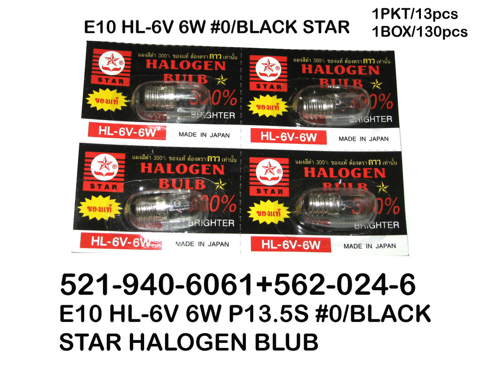 521 940 6061 E10 6V 6W 0 STAR copy