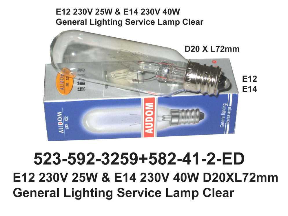 523 592 3259 E12 230V 25W E14 230V 40W