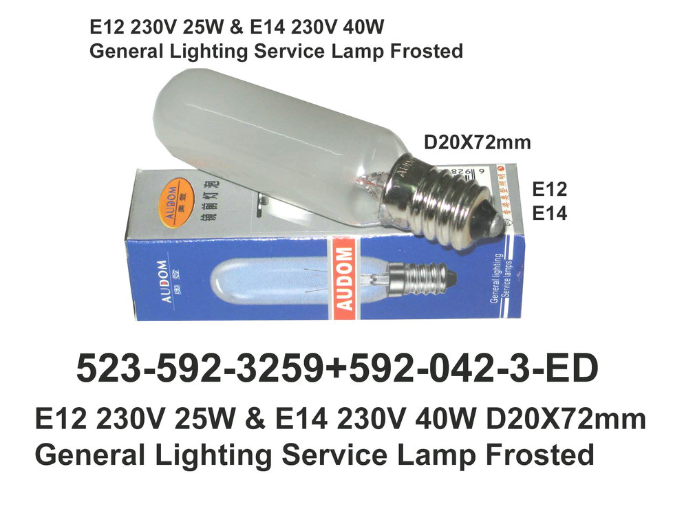 523 592 3259 E12 230V 25W E14 230V 40W Frosted