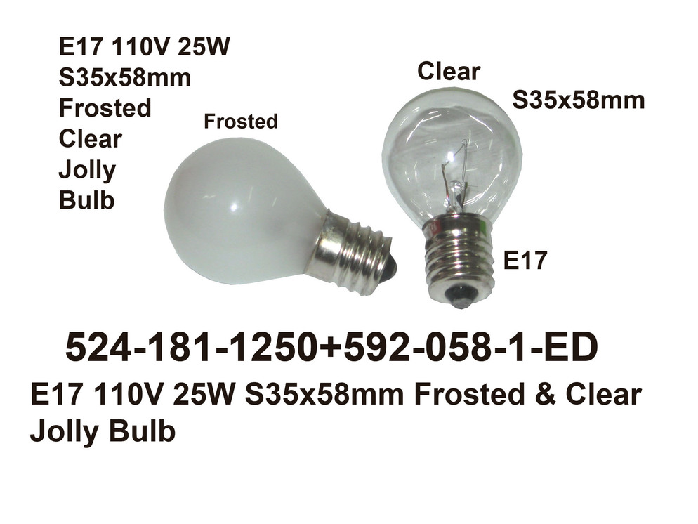 524 181 1250 E17 110V 25W S35x58mm Jolly Bulb