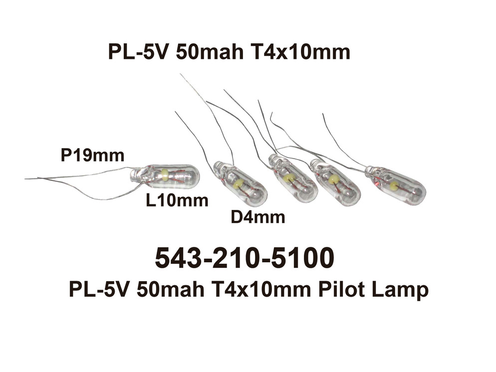 543 210 5100 PL 5V 50mah T4x10mm Pilot Lamp