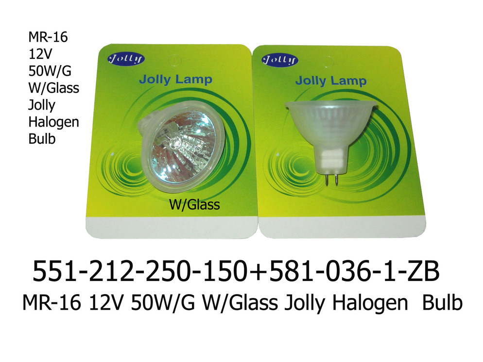 551 212 250 150 MR 16 12V 50W G W Glass Jolly Halogen
