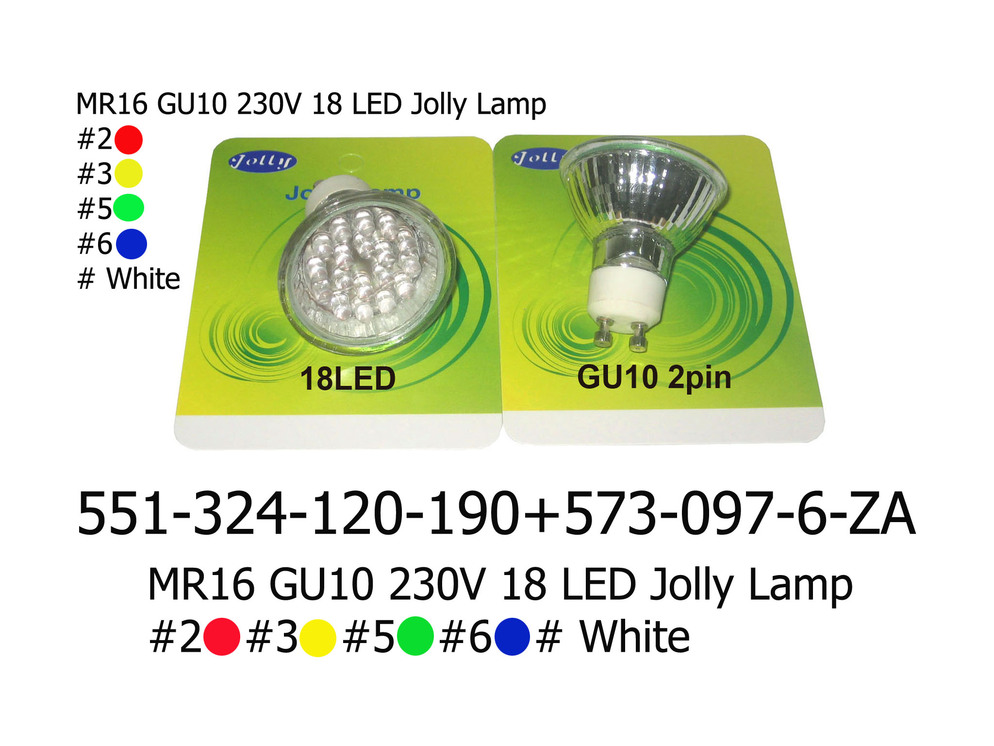 551 324 120 190  MR16 GU10 240V 18LED  Jolly Lamp