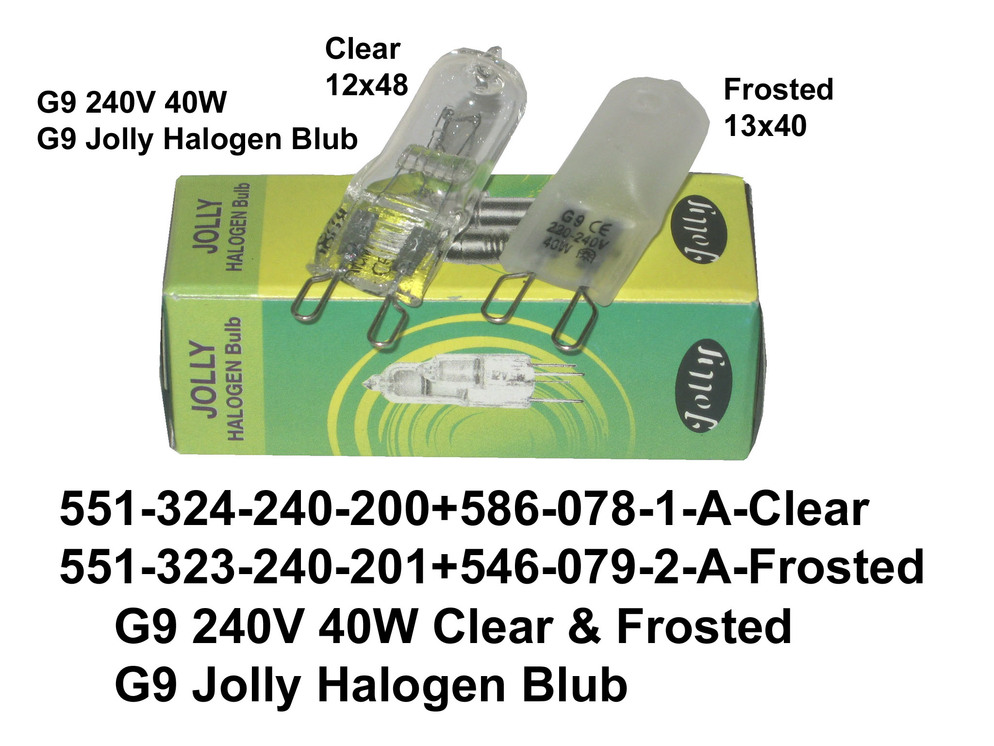 551 324 240 200 G9 240V 40W C F Jolly Halogen
