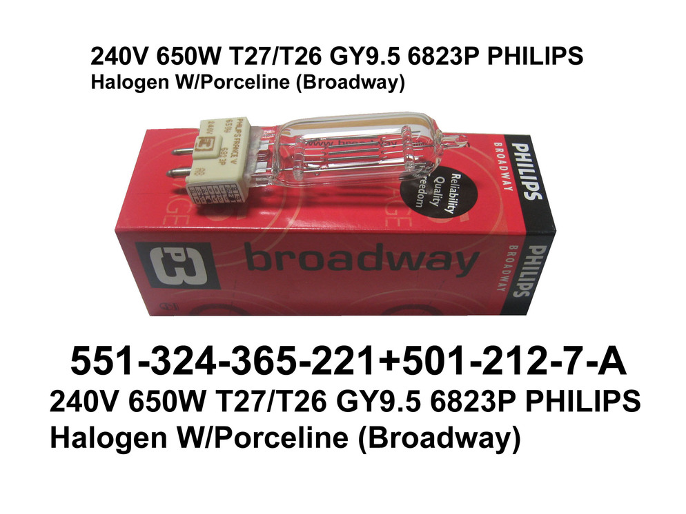 551 324 365 221 240V 650W T27 T26 GY9