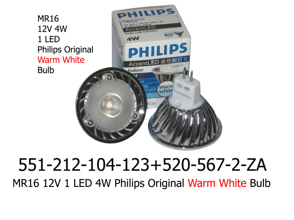551 212 104 123 MR16 12V 4W Philips Original  Warm White Bulb