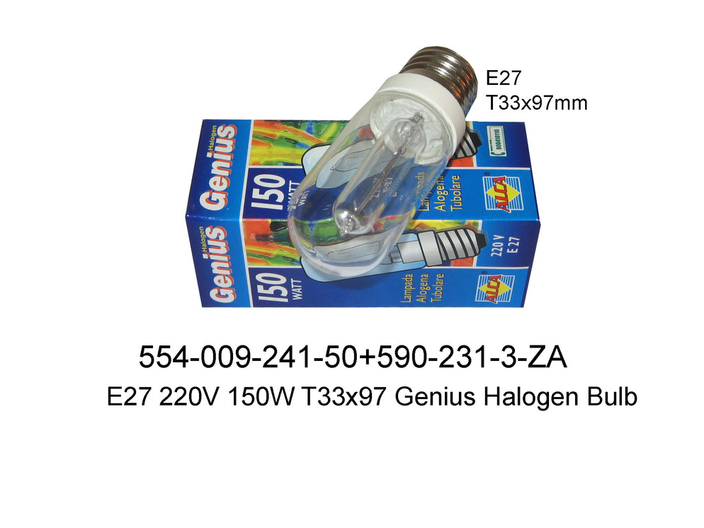 554 009 241 50 E27 220V 150W T33x97 Genius Halogen Bulb
