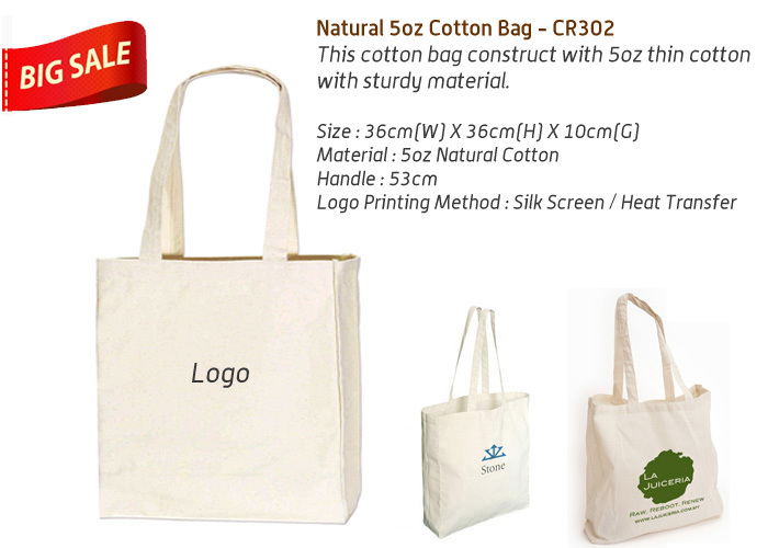 Foldable Canvas Bag - Canvas Tote Bag - CR322 - Eco Basis Marketing Sdn Bhd