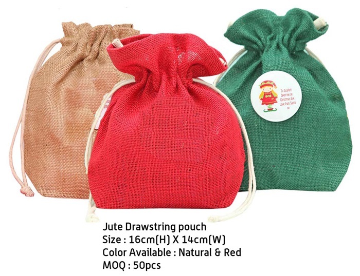 Jute Drawstring pouch