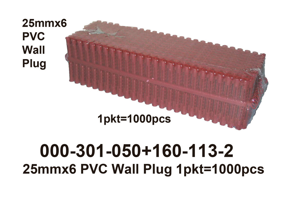 000 301 050 25mmx6 PVC Wall Plug