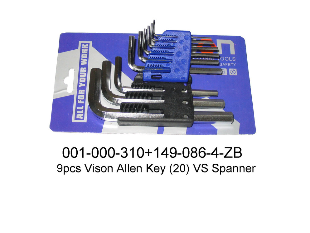001 000 310 9pcs Vison Allen Key (20) VS Spanner