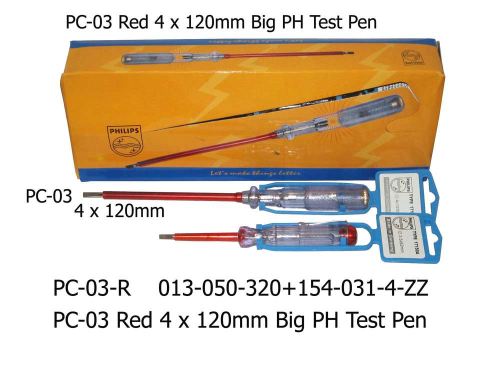 013 050 320 PC 03 Red 4 x 120mm Big PH Test Pen