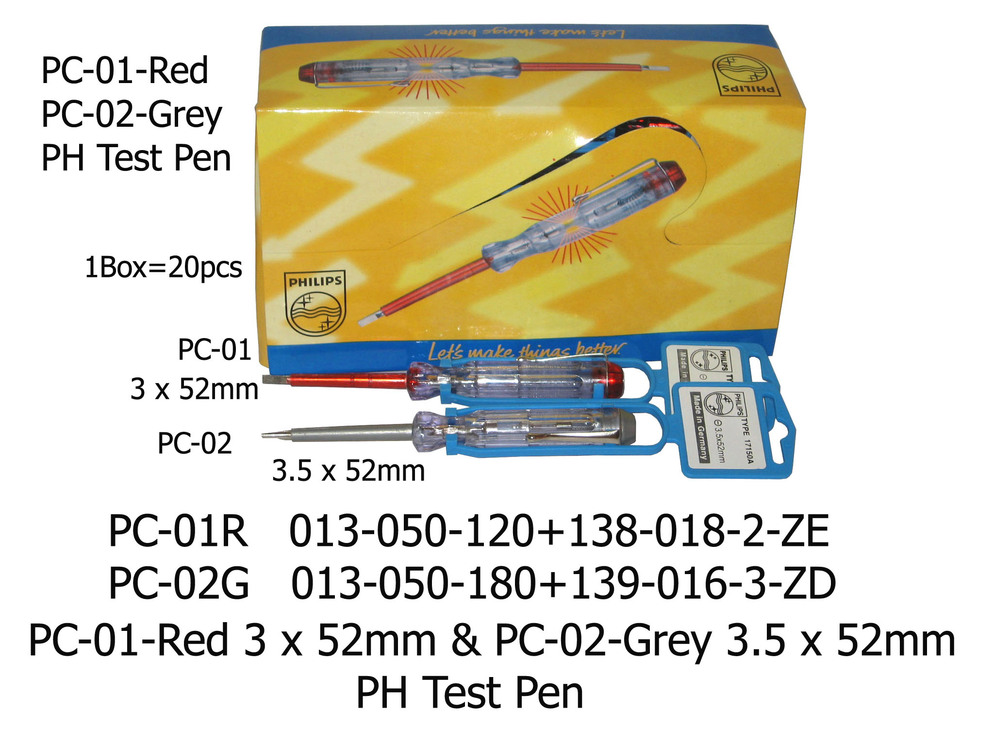013 050 180 PC 01 R   PC 02 G PH Test Pen