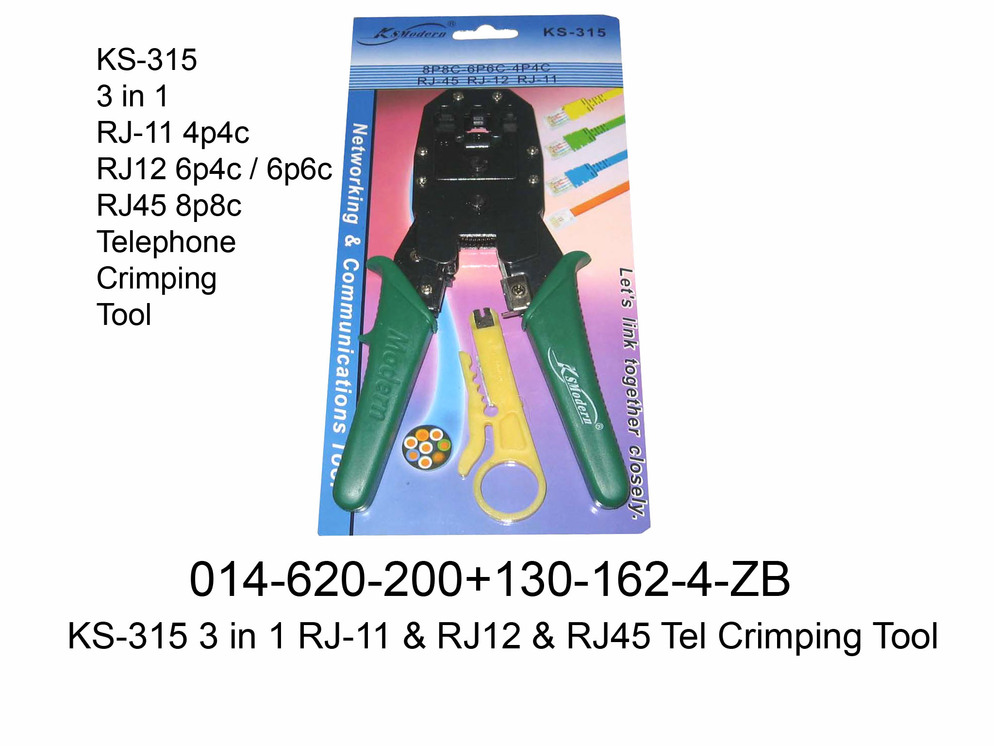 014 620 200 KS315 3in 1 RJ 11   RJ12   RJ45 Crimping Tool