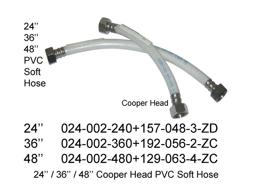 024 002 360 24'' 36'' 48'' Cooper Head PVC Soft Hose