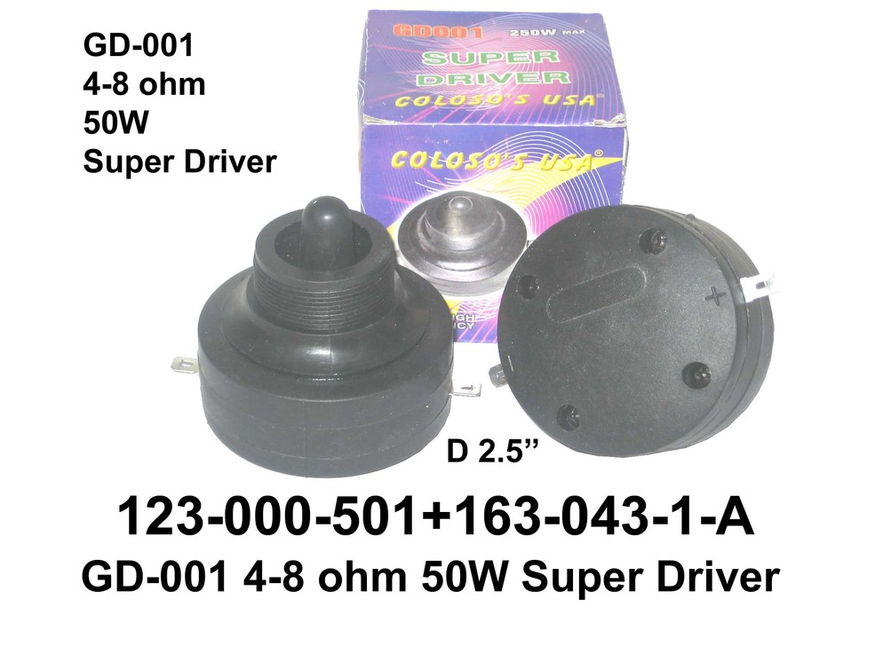 123 000 501 GD 001 4 8 ohm 50W Super Driver
