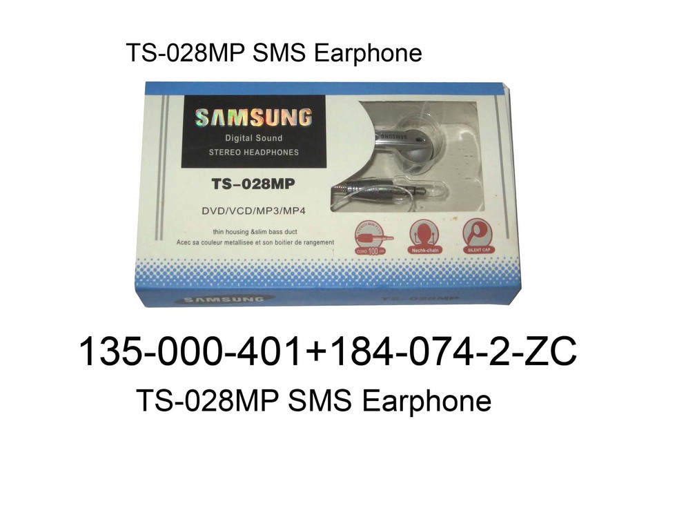 135 000 401 TS 028MP SMS Earphone