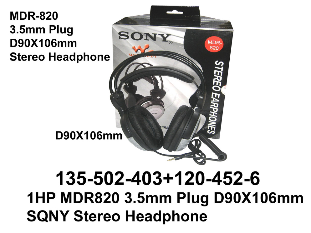 135 502 403 MDR820 D90X106mm SN Headphone