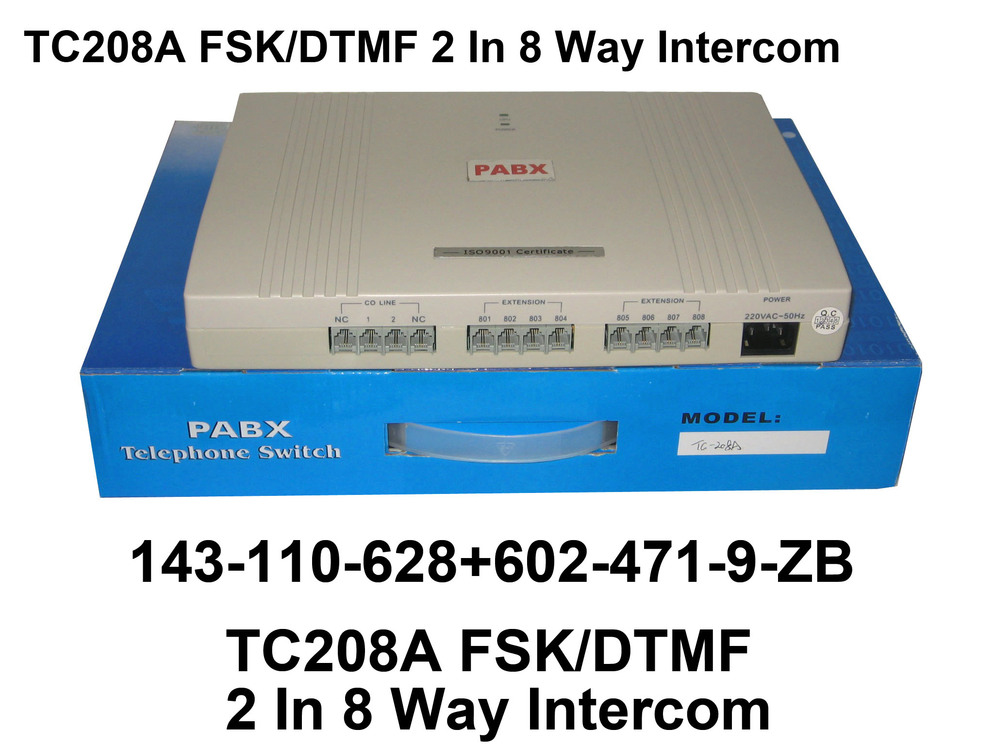 143 110 628 TC208A FSK DTMF 2 IN 8 WAY INTERCOM