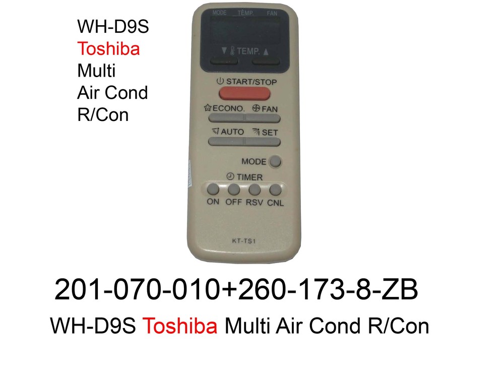 201 070 260 WH D9S Toshiba Multi Air Cond R Con