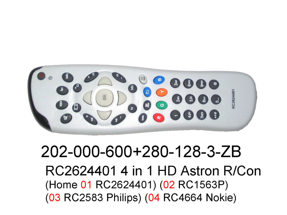 202 000 600 RC2624401 4 in 1 HD Astron R Con