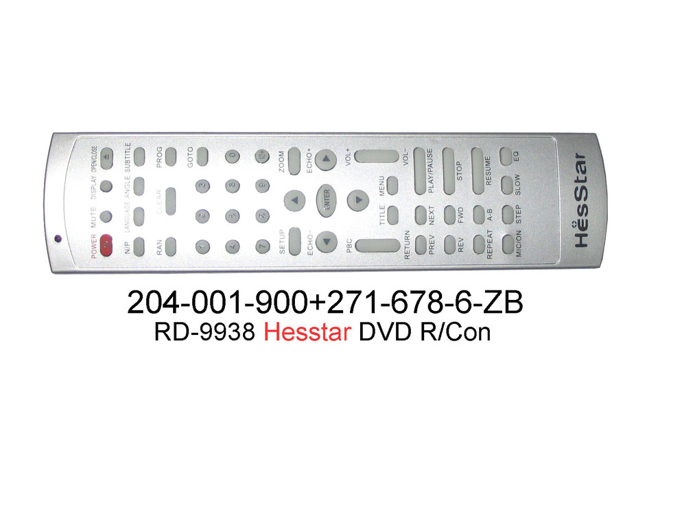 204 001 900 RD 9938 Hesstar DVD R con
