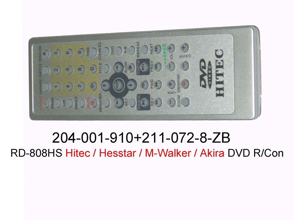 204 001 910 RD 808HS  Hitec Hesstar DVD Remote Con