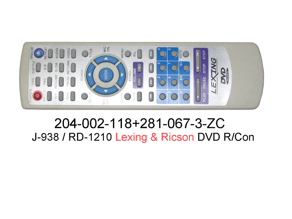 204 002 118 J 938   RD 1210 Lexing   Ricson DVD R Con