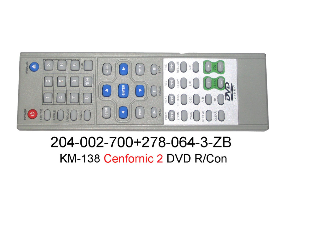 204 002 700 KM138 Cenfornic 2 DVD R Con