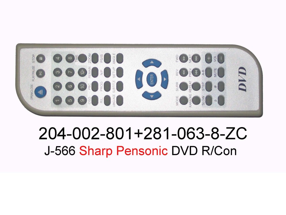 204 002 801 J 566 Sharp Pensonic DVD R Con