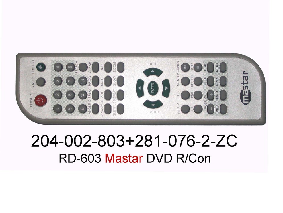 204 002 803 RD 603 Mastar DVD R Con