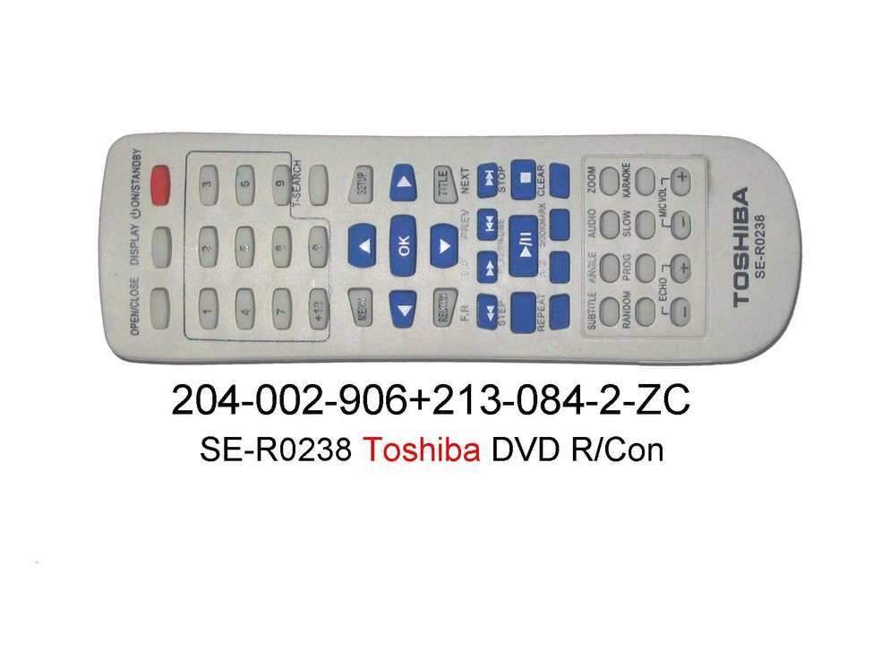 204 002 906 SE R0238 Toshiba DVD R Con